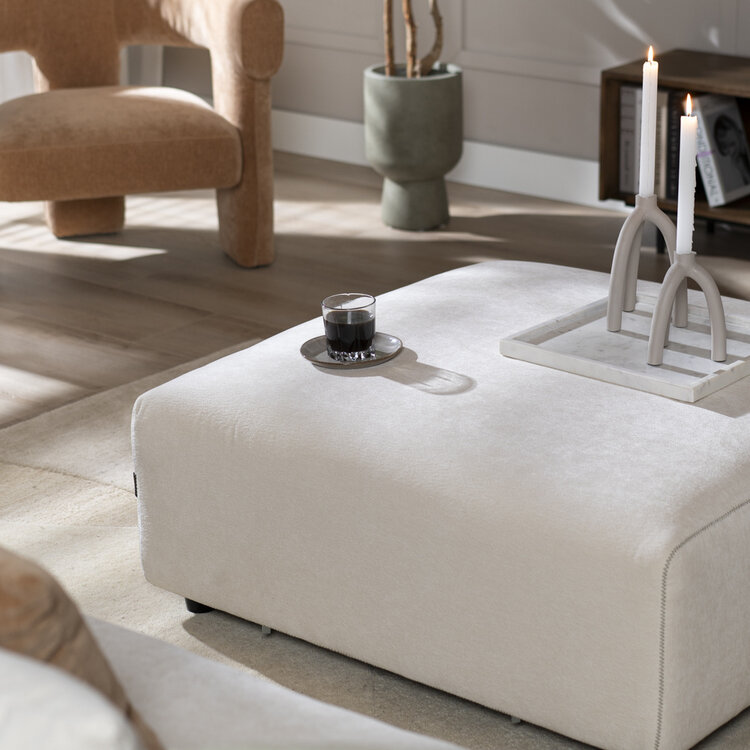 Hocker July chenille off white