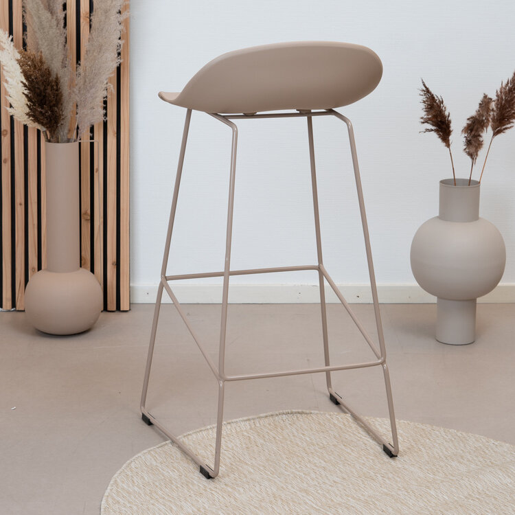 Scandinavische Barkruk Ellen taupe 76 cm