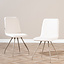Scandinavische eetkamerstoel Pippi off white gerecyclede stof