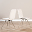 Scandinavische eetkamerstoel Pippi off white gerecyclede stof