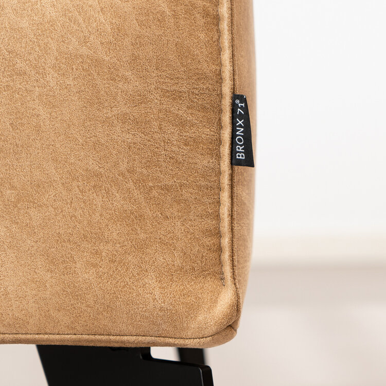 Industriële hocker Vegas eco-leer beige