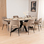 Visgraat eettafel ovaal Joren PVC 240 x 110 cm