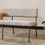 Velvet eetkamerbank Espen taupe 160 cm