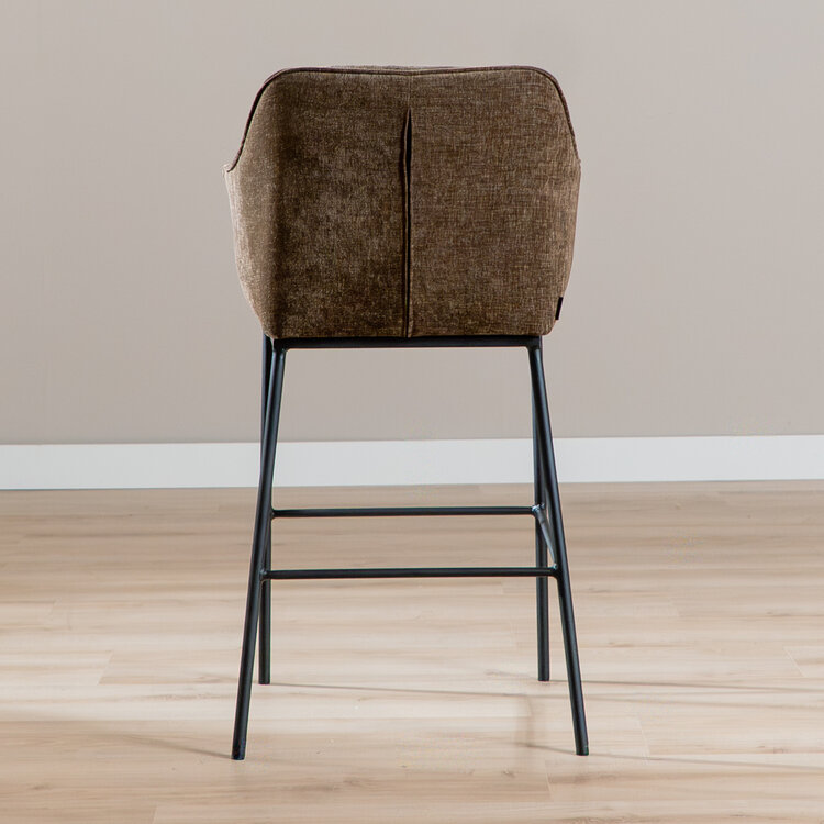 Barkruk Nubo chenille mocha 85 cm