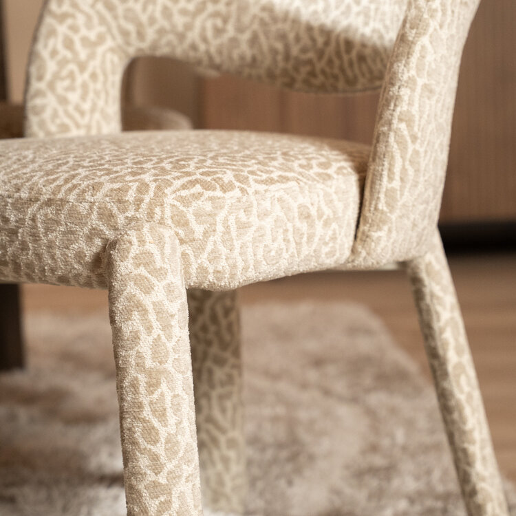 Eetkamerstoel Nala leopard taupe