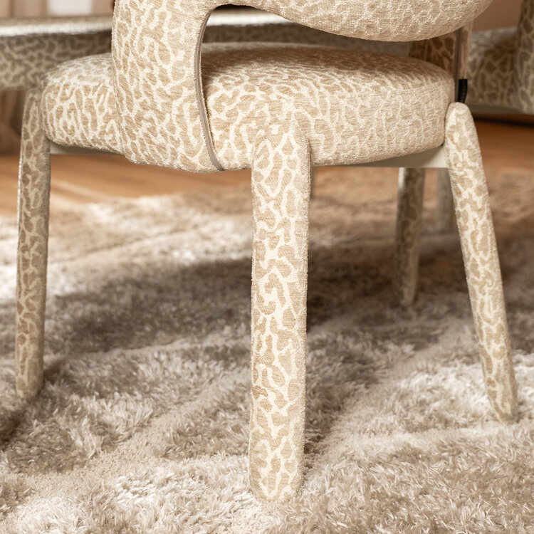 Eetkamerstoel Nala leopard taupe