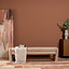 Eetkamerbank Ravi chenille beige/pink 160 cm