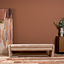 Eetkamerbank Ravi chenille beige/pink 160 cm