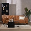 Industriële bank 2,5-zits Vegas eco-leer cognac