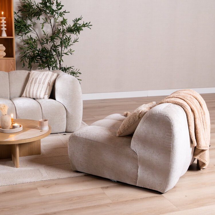 Fauteuil Luca chenille sand