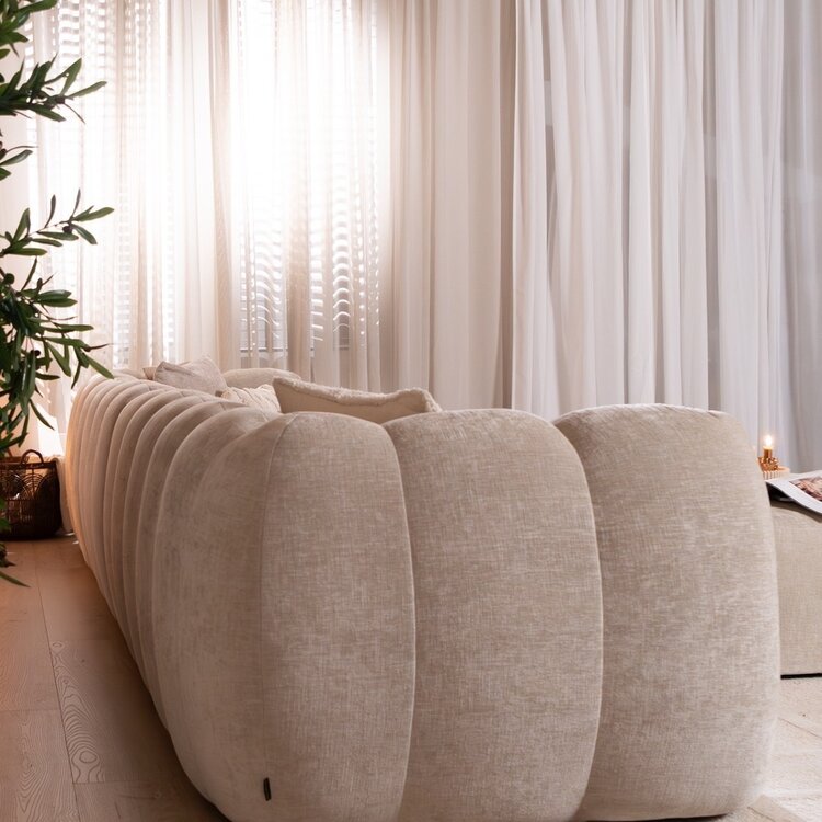 Hoekbank Luca XL chenille sand rechts