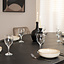 Tafelblad ovaal visgraat Nina PVC zwart 240 x 110 cm