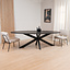Visgraat eettafel zwart ovaal Joren PVC 240 x 110 cm