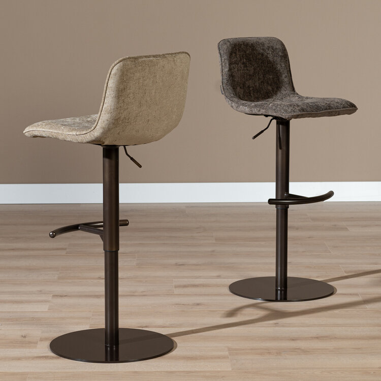 Velvet barkruk Jack bruin 60-82 cm