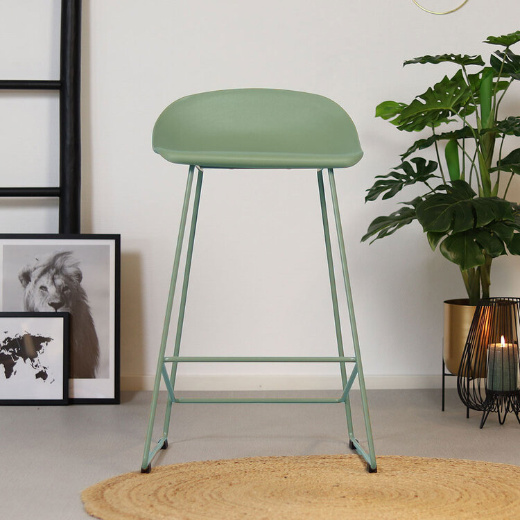 Scandinavische Barkruk Ellen groen 66cm