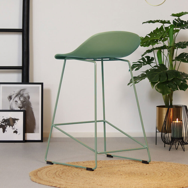 Scandinavische Barkruk Ellen groen 66cm