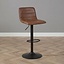 Industriële barkruk Boston leer cognac 60-76 cm - draaibaar