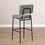 Scandinavische barkruk Espen groen gerecyclede stof 64-77 cm