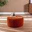 Poef Chloe rond chenille terracotta ø70 cm