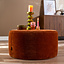 Poef Chloe rond chenille terracotta ø70 cm