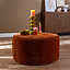 Poef Chloe rond chenille terracotta ø70 cm