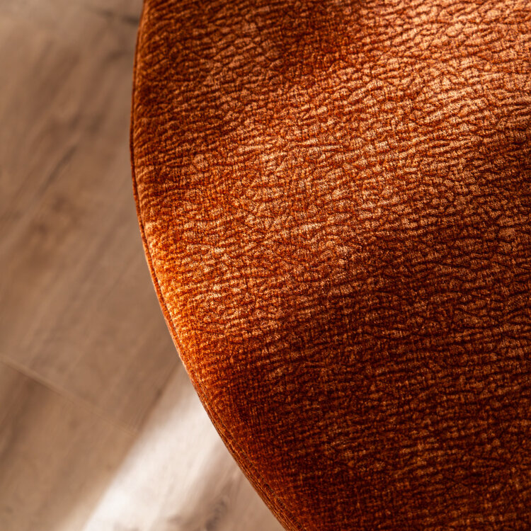 Poef Chloe rond chenille terracotta ø70 cm