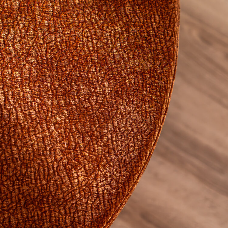 Poef Chloe rond chenille terracotta ø70 cm