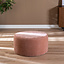 Poef Chloe rond chenille roze ø70 cm