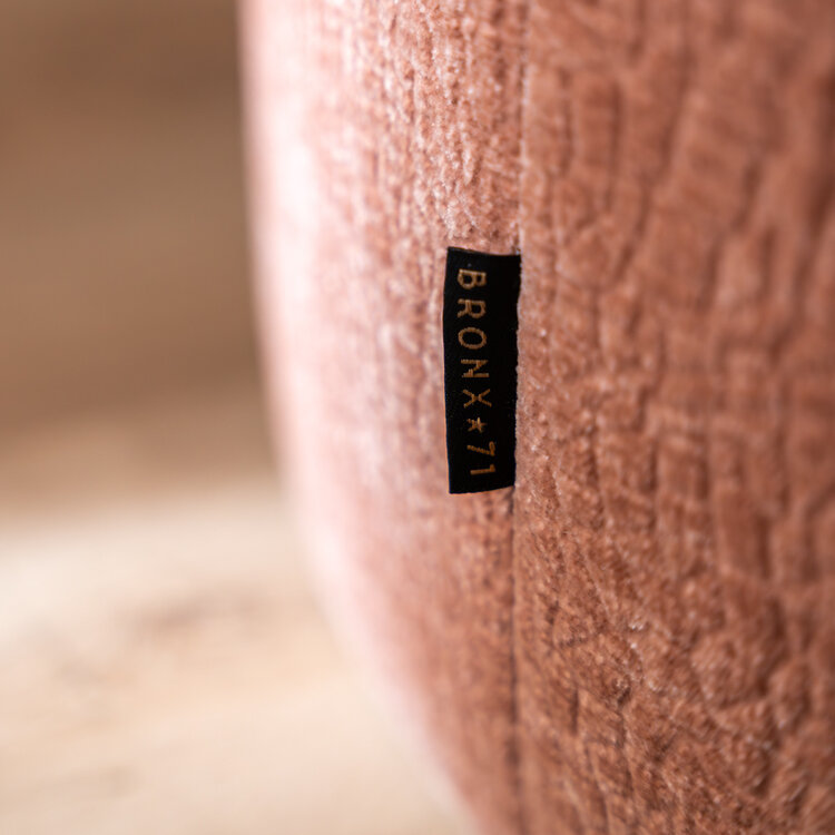 Poef Chloe rond chenille roze ø70 cm