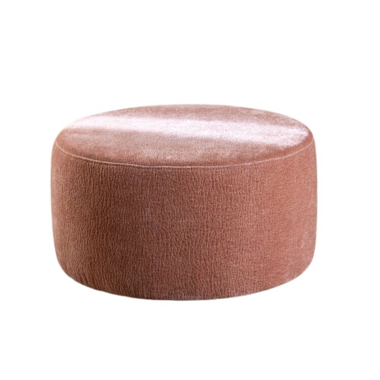 Poef Chloe rond chenille roze ø70 cm