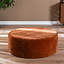 Poef Chloe rond chenille terracotta ø100 cm