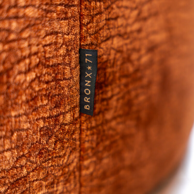 Poef Chloe rond chenille terracotta ø100 cm