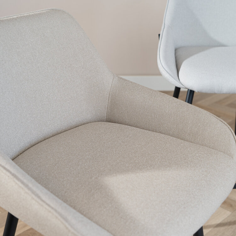 Scandinavische barkruk Lova gerecyclede stof taupe 68 cm