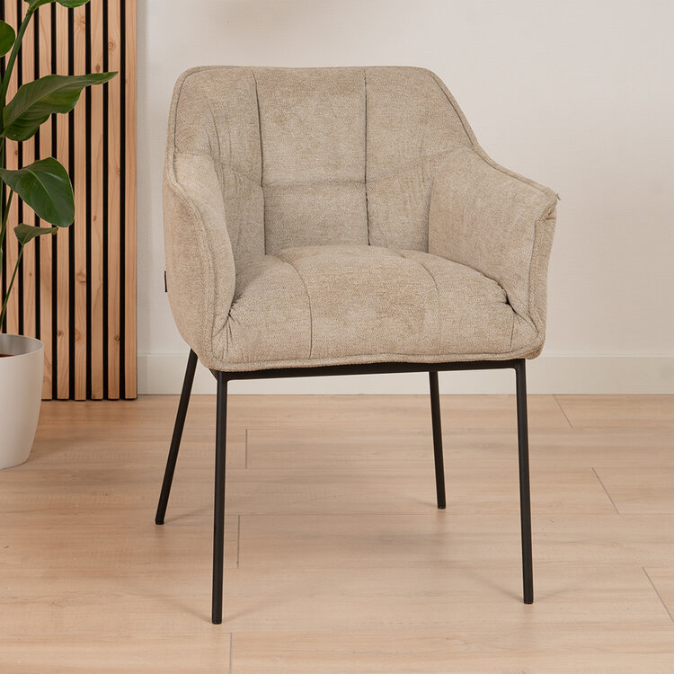 Scandinavische eetkamerstoel Jens taupe