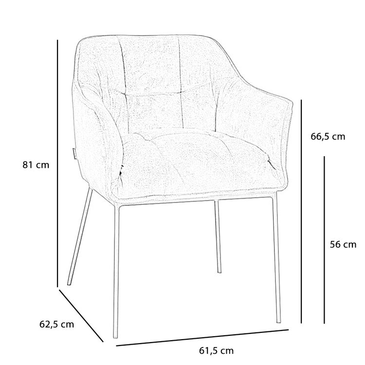 Scandinavische eetkamerstoel Jens taupe