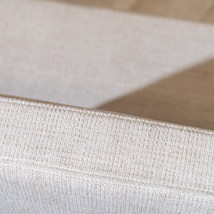Scandinavische eetkamerbank Espen beige gerecyclede stof 160 cm