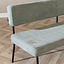 Scandinavische eetkamerbank Espen groen gerecyclede stof 160 cm