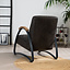 Industriële fauteuil Ivy eco-leer antraciet