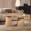Salontafels Ash set van 2 Ø50 en Ø62 cm blank eiken