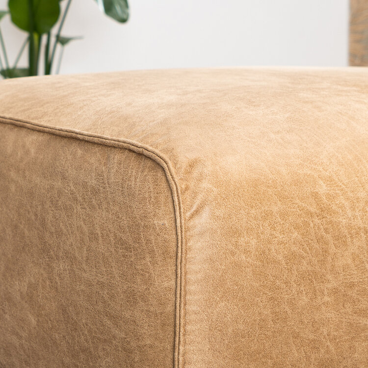 Industriële hocker Vegas eco-leer beige