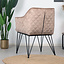 Velvet eetkamerstoel Jayron taupe