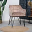 Velvet eetkamerstoel Jayron taupe
