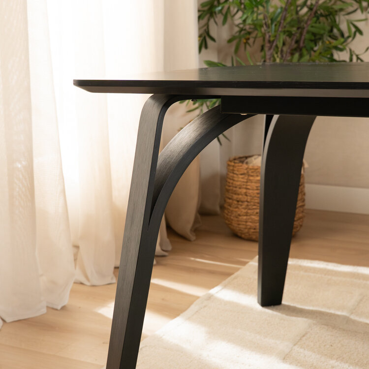 Eettafel Flint eiken zwart 220 x 100 cm