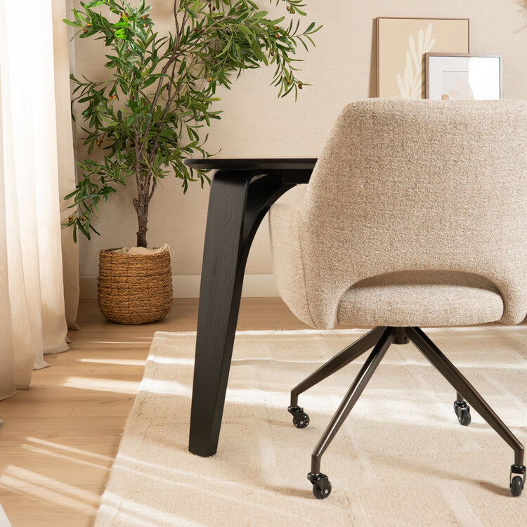 Eettafel Flint eiken zwart 240 x 100 cm
