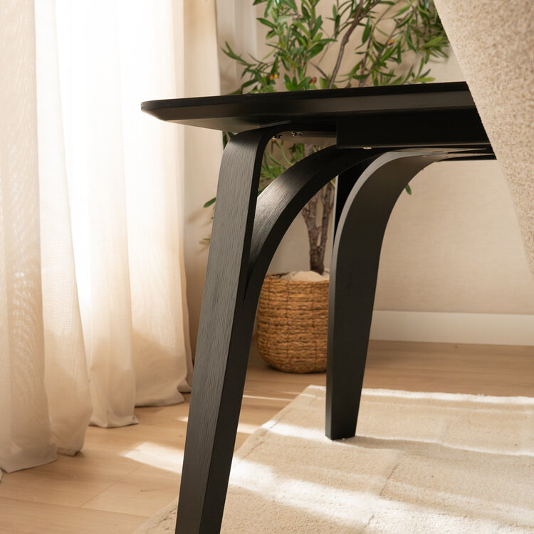 Eettafel Flint eiken zwart 240 x 100 cm