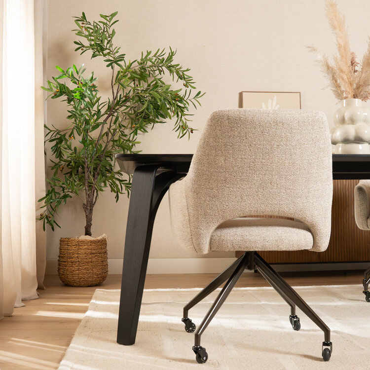 Eettafel Flint eiken zwart 240 x 100 cm