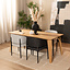 Eettafel Flint naturel eiken 160 x 90 cm