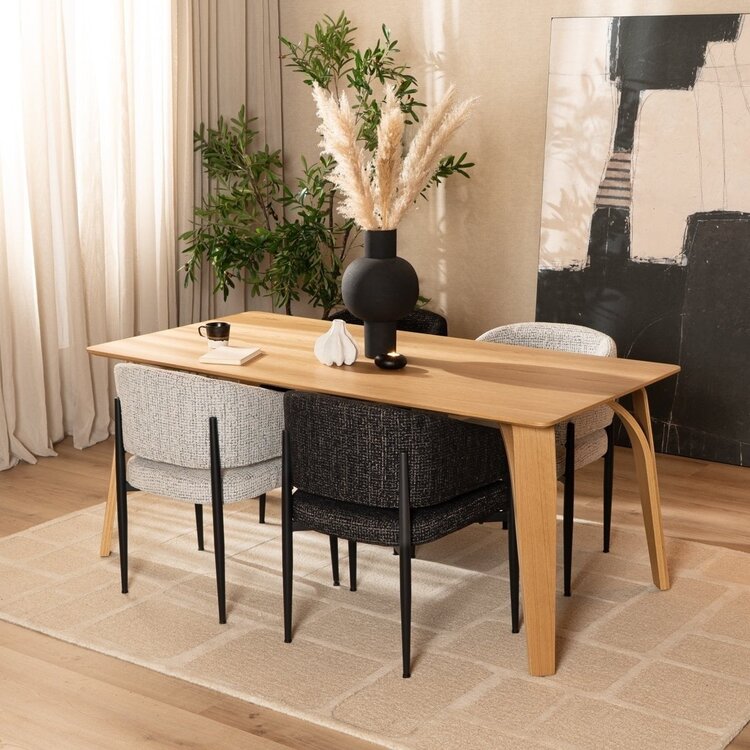 Eettafel Flint naturel eiken 180 x 90 cm
