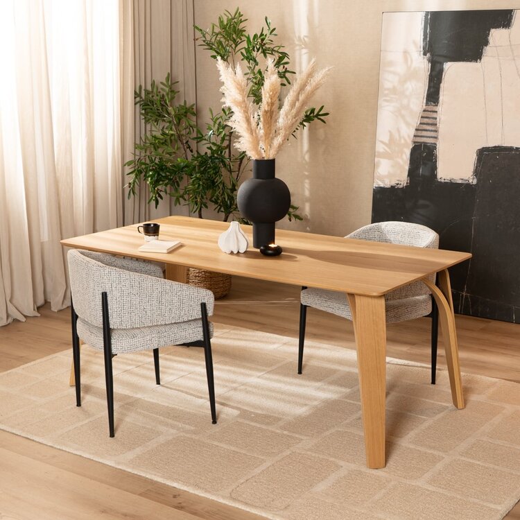 Eettafel Flint naturel eiken 220 x 100 cm