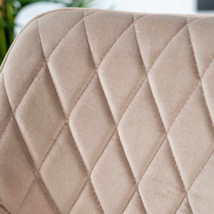 Velvet eetkamerstoel Mika taupe